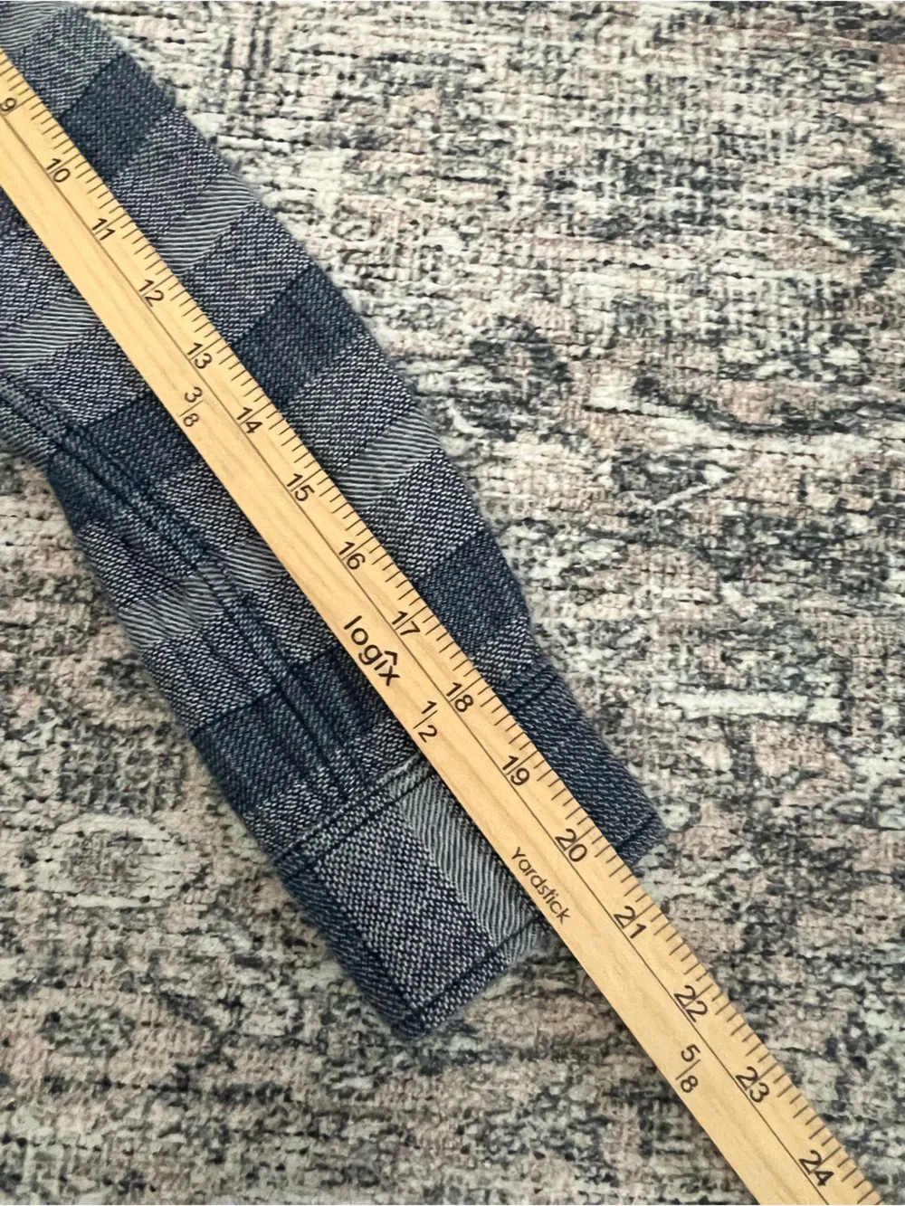 Johnnie-O Boys Size 12 Button Front Shirt Blue Jacquard Woven 100% Cotton